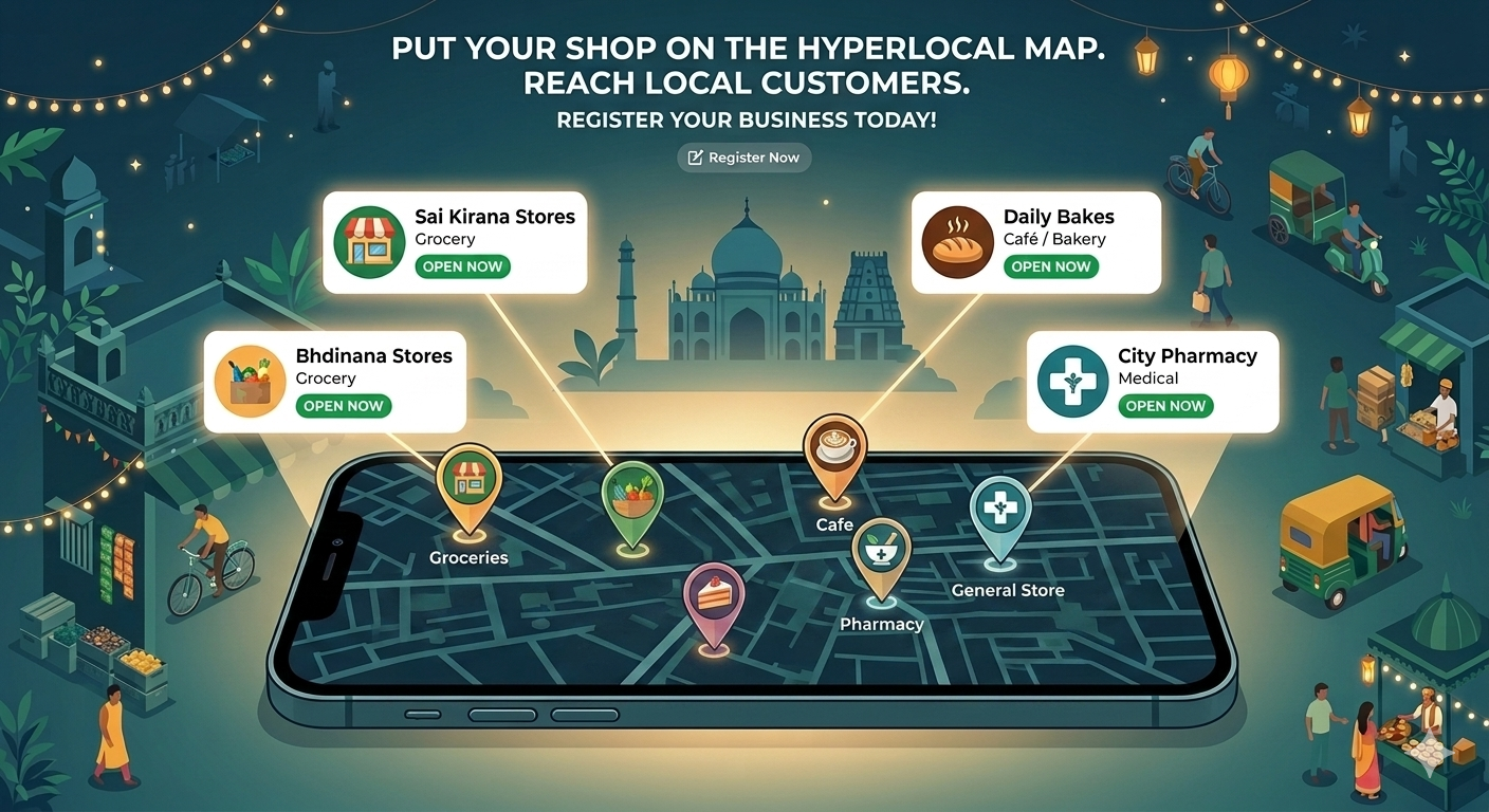 MeeNidhi Maps — Local Shop Discovery